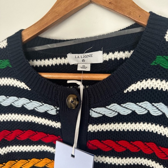 La Ligne x Target NWT Striped Cable Knit Cardigan - Picture 6 of 14